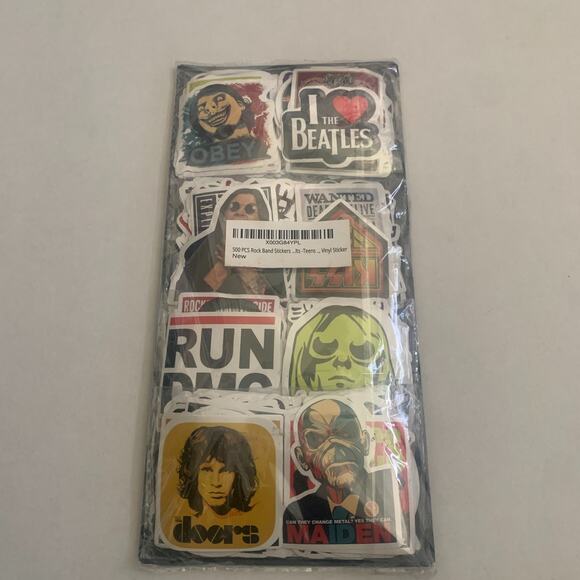 Marolak 500 Pieces Rock Vinyl Stickers Waterproof Brand New - Picture 9 of 10
